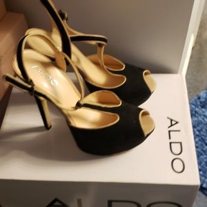 Black and tan platforms